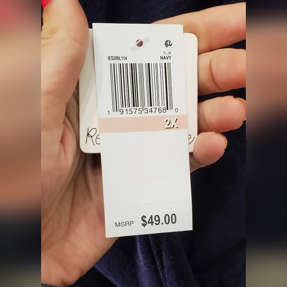 REBELLIOUS ONE Navy Blue Terry Cloth Pullover Hoodie - Picture 4 of 8